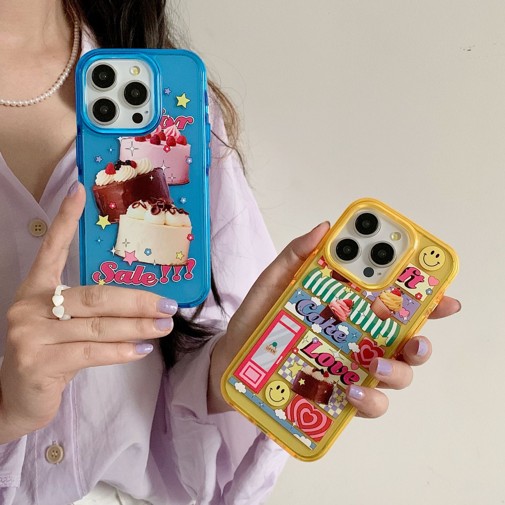 Retro American dessert cake for iPhone14pro max Apple 15 mobile