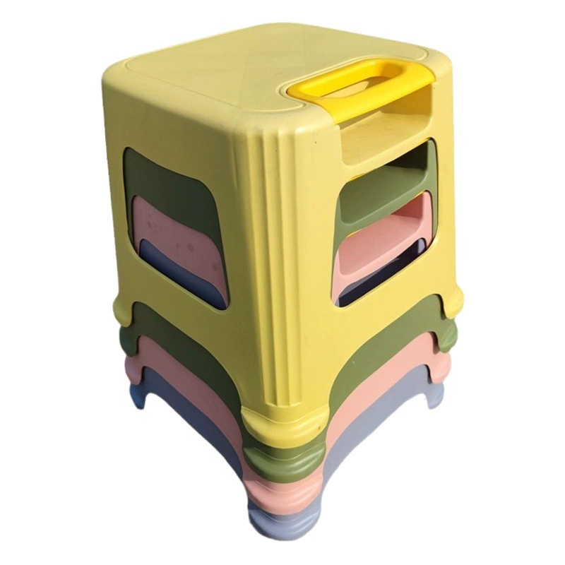 Бытовой пластиковый маленький квадратный табурет детский табурет для пеленания обуви журнальный столик Небольшая скамейка портативный средний и высокий табурет для ванной короткий табурет