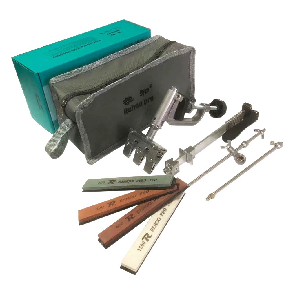 Зажим для заточки ножей Ruihe, металлический, с фиксированным углом, реверсивный, подходит для различных ножей, RH-006, многоугловый