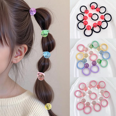 彩色珠子儿童拇指发圈2025新款小女孩发绳宝宝皮筋高弹力女童头绳