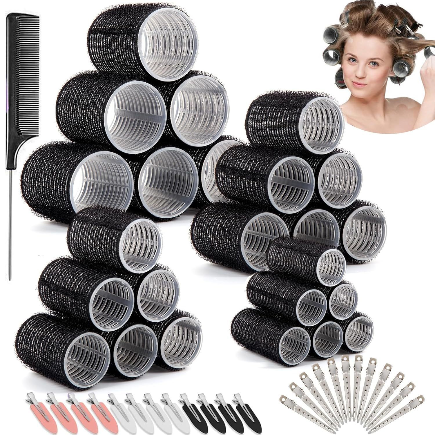 in stock foreign trade supply hairdressing tools multilayer plastic hair curler hair curler suit bangs hair curler hair curler