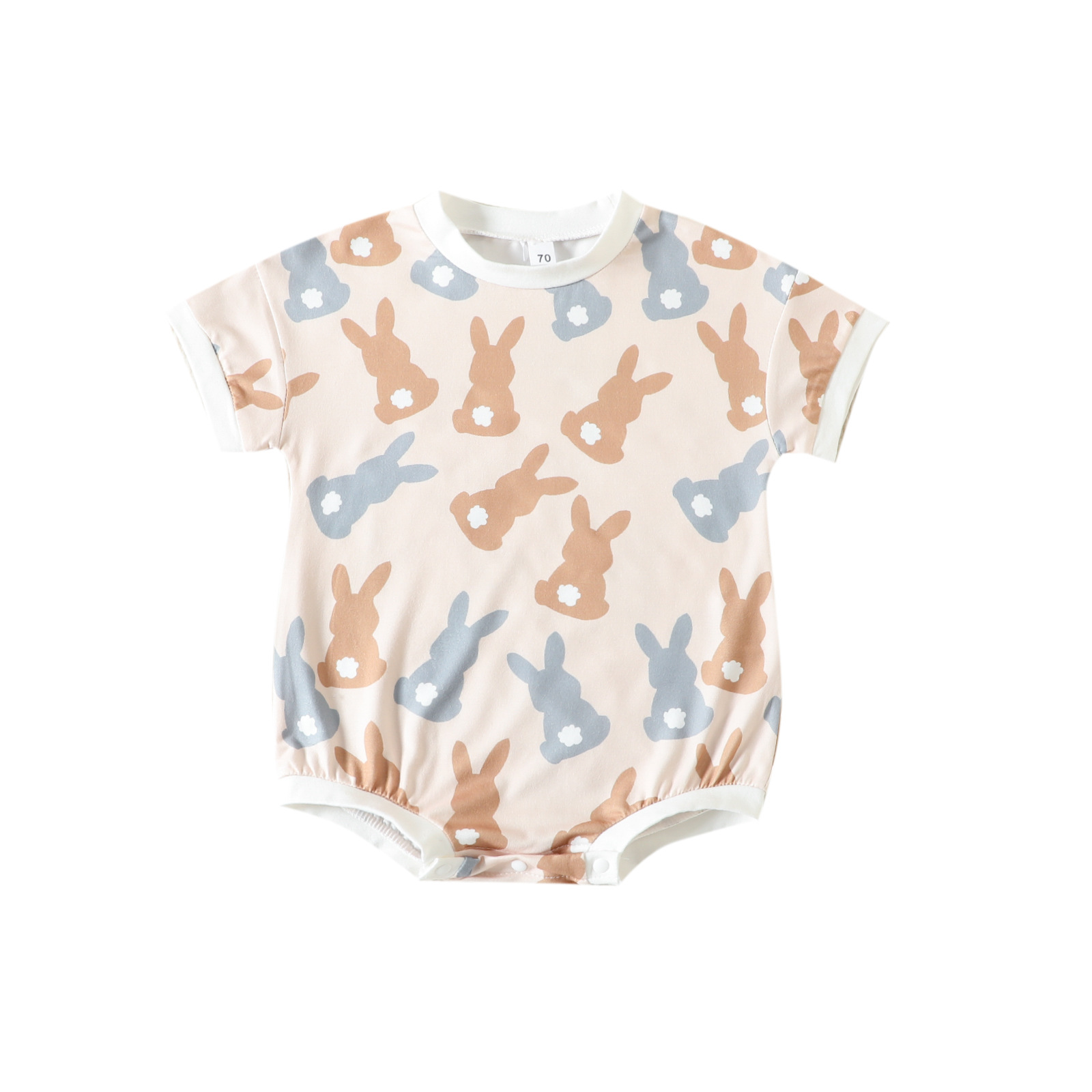 Easter Fashion Rabbit Carrot Cotton Baby Rompers display picture 3