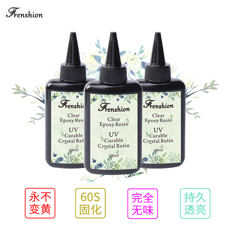 无味UV水晶滴胶厂家手工DIY硬胶贴标快干高透UV树脂胶速干