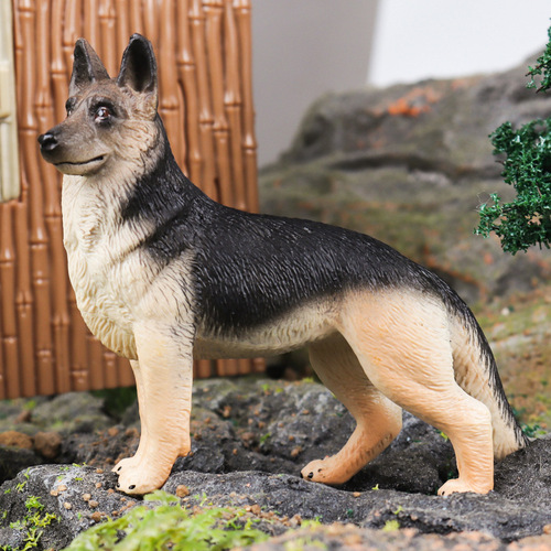 Cross-border animal model children's toys German Shepherd boy wolf dog solid simulation dog ornaments Rottweiler