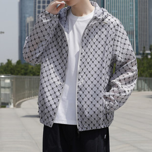 2025 Men's Summer New Fashion Letter Printed Sun Protection Clothing Couple Style Men's and Women's Jackets Sun Protection Clothing Jackets
