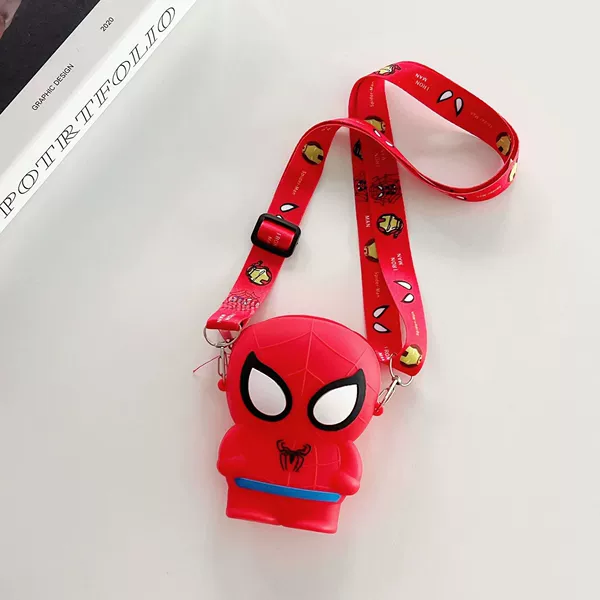 Spider-Man medium coin purse + long shoulder strap + independent packaging