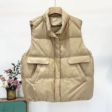 欧洲站白鸭绒羽绒服马甲女冬欧货外穿马夹韩国东大门背心小个子潮