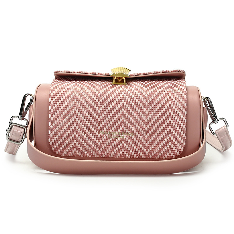 Bolsos Bolsos de caja portátil de nicho coreano Bolsos de mano para damas de alta gama Bolsos cuadrados pequeños de mensajero tejido nuevo estilo de verano