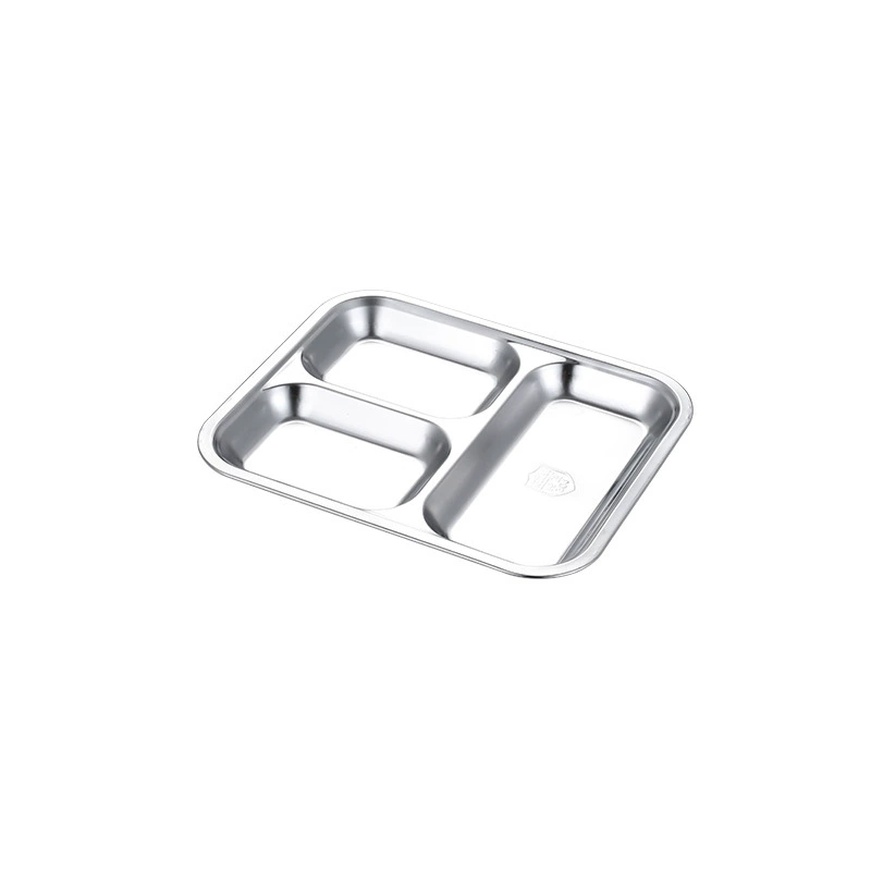 School dinner plate stainless steel for students