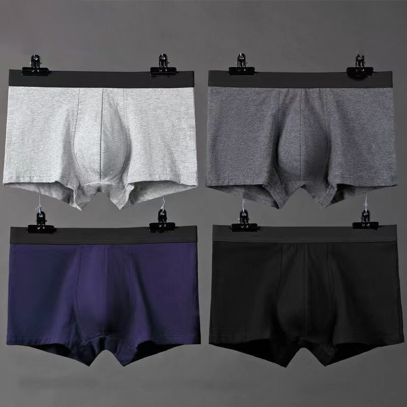 Njr Men's Cotton Boxer Briefs Youth Boxer Briefs / Strips (Random Color) Plaid Hanging Mid-Waist