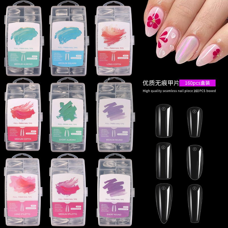 Manicure Seamless Wearable Nails Almond Nails Chinese Square Nails Ballet Nails DIY Patches Full Nail Patches 160 Pieces Boxed Manicure Seamless Wearable Nails Almond Nails Chinese Square Nails Ballet Nails DIY Patches Full Nail Patches 160 Pieces Boxed