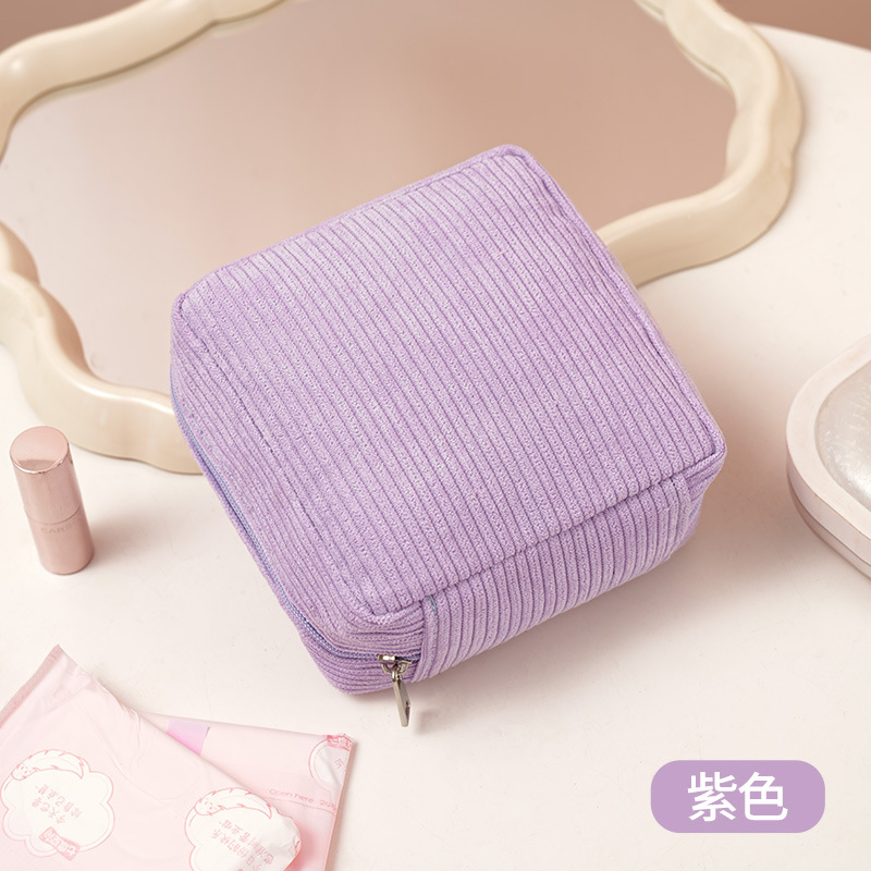 Bolsa de almacenamiento de servilletas sanitarias de dibujos animados lindo período fisiológico de las niñas bolsa de tía Portátil Bolsa de almacenamiento de servilletas sanitarias bolsa pequeña de gran capacidad