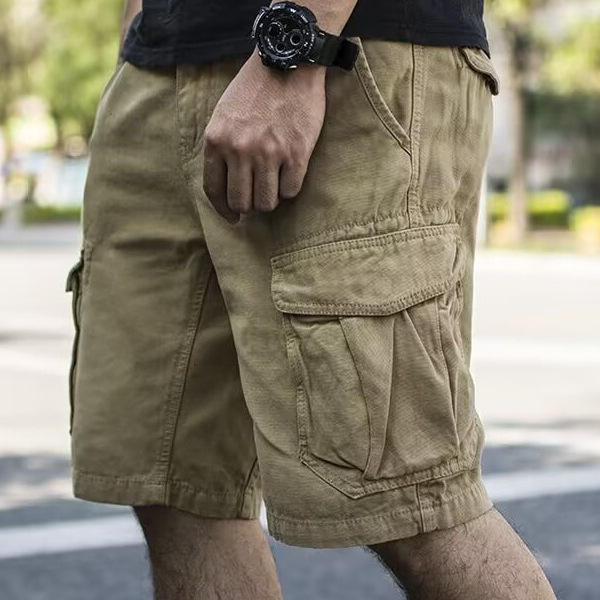 American-Style Summer Multi-Pocket Cargo Shorts for Men, Versatile Casual Five-Point Shorts, Japanese-Style Trendy Brand Loose Mid-Length Pants American-Style Summer Multi-Pocket Cargo Shorts for Men, Versatile Casual Five-Point Shorts, Japanese-Style Trendy Brand Loose Mid-Length Pants