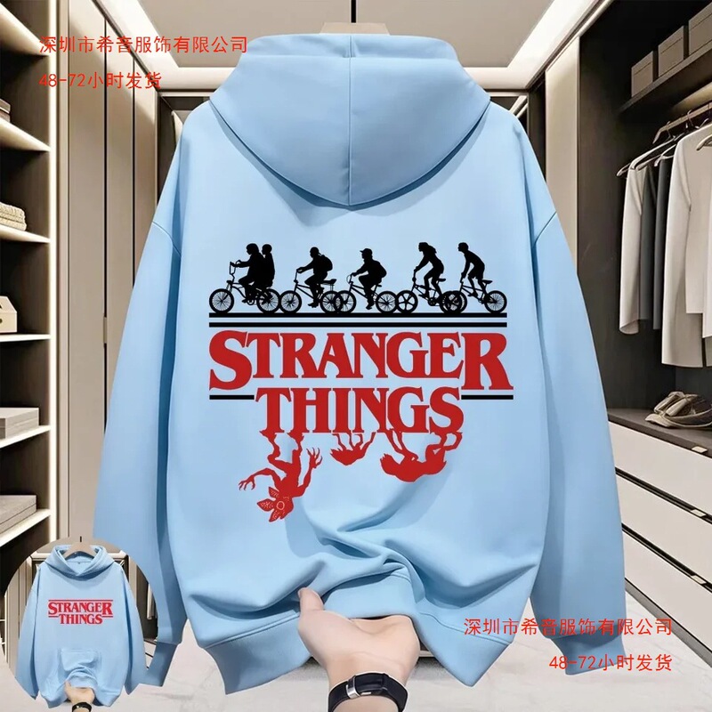 Cross-Border European Size 2026 Fashion Fire Club Monster Print Sweatshirt Strange Things Matching Family Cross-Border European Size 2026 Fashion Fire Club Monster Print Sweatshirt Strange Things Matching Family