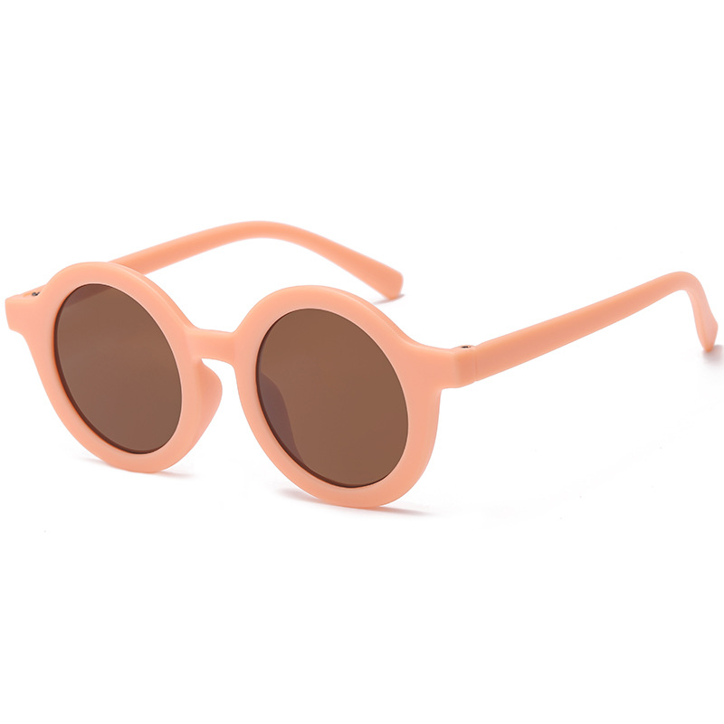 Children's sunglasses 2-8 years old, round frame candy color baby glasses, fashionable anti-UV sunglasses for boys and girls