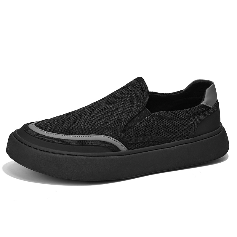 Zapatos de hombre nuevos 2026 primavera mallas antiodor suela suave conducir deportes ociosos convenientes para usar zapatos planos de pedaleos