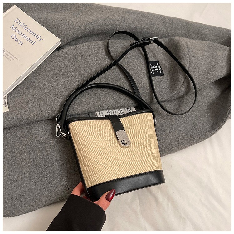 Comercio exterior transfronterizo retro bolso de cubo de mano de color 2025 nuevo nicho de alto nivel simple hombro bolso de mujer image 21