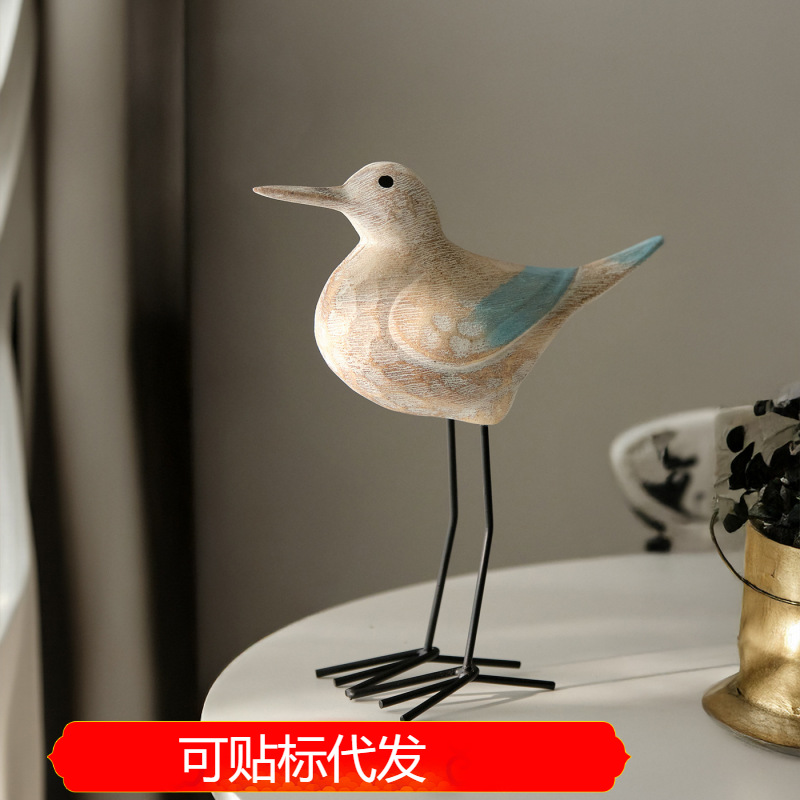 Mediterranean Retro Stereo Seagull Seabird Kidsren's Room Model Room Tv Cabinet Simple Home Wine Cabinet Decorative Ornaments