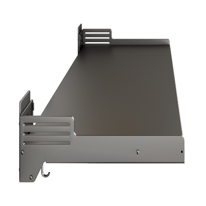Gun Grey Cocina Rack para horno microondas Soporte de pared sin perforaciones montado en la pared para horno Condimento de almacenamiento multifuncional