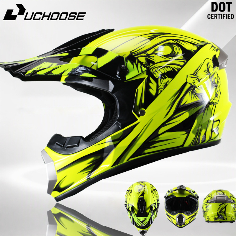 Teenager mountain off-road helmet, motorcycle full-face safety helmet, wear-resistant, sun-protective riding helmet