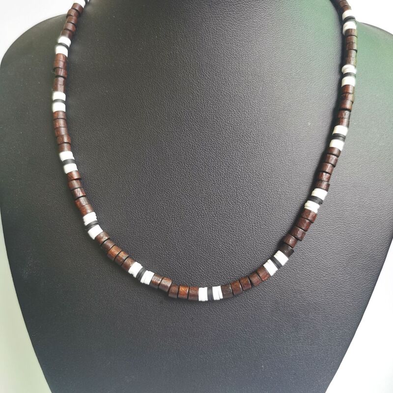 Cross-border Temu Xiyin hot Amazon sales wood beads stitching fashion personality simple trend for men and women wholesale