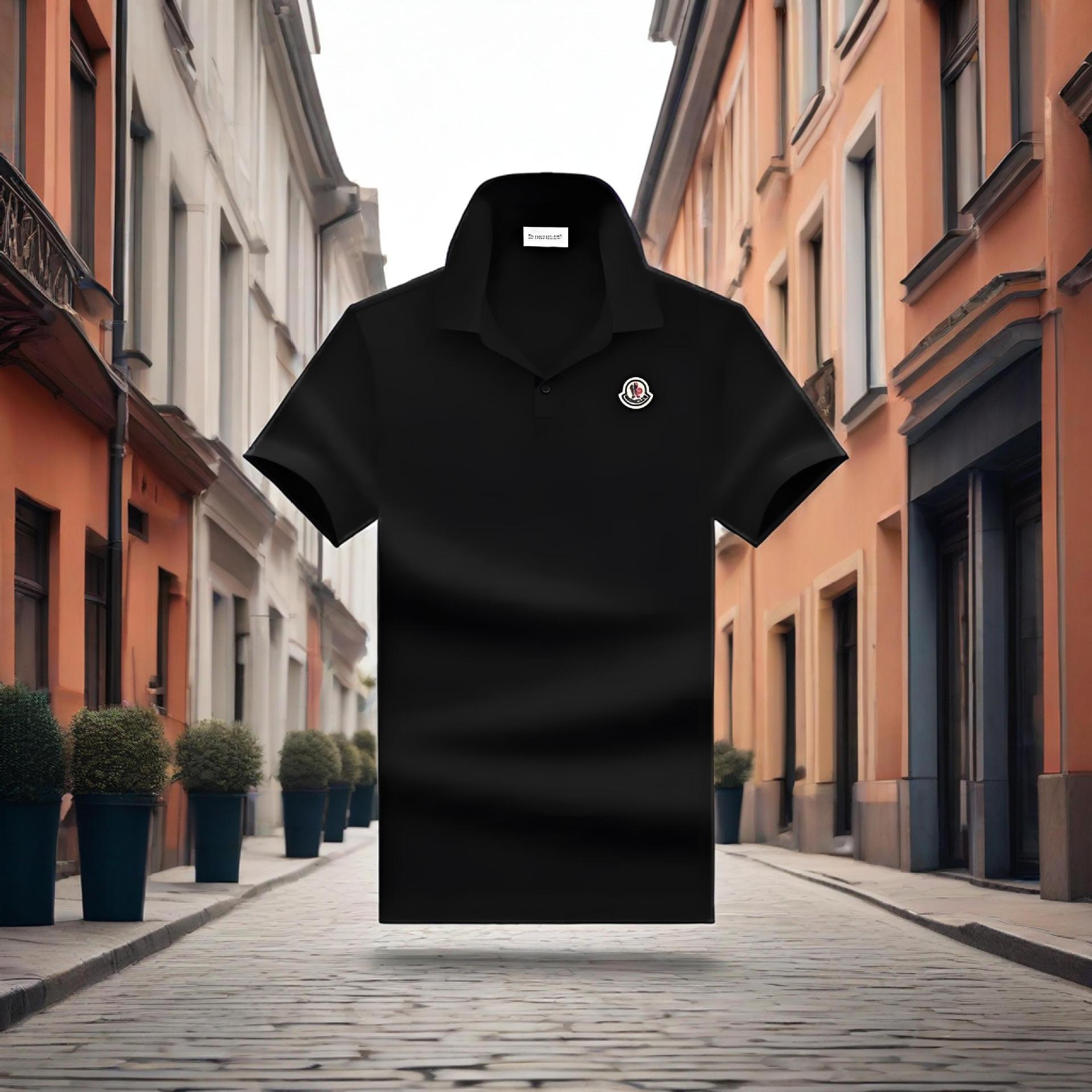 Mengjia Summer New Hot-Selling Men's Polo Shirt Short-Sleeved Trendy Brand Five-Point Shorts Loose Round Neck T-Shirt Top Men 1