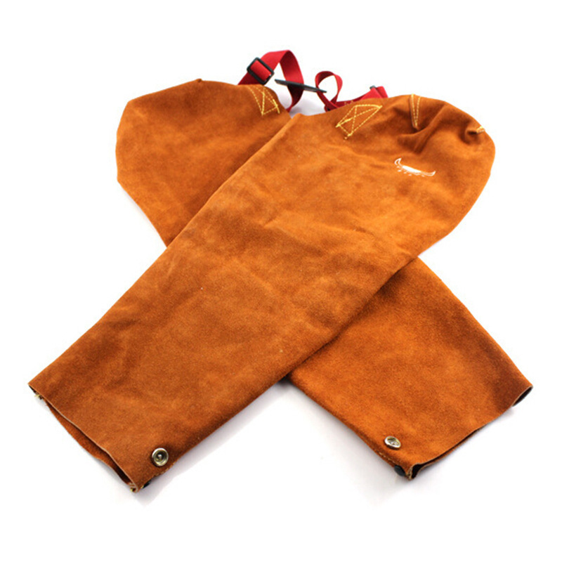 Weitshi 44-7022 brown leather hand sleeve pretty cow King electric welding hand sleeve cowhide flame retardant thermal insulation oversleeve welding