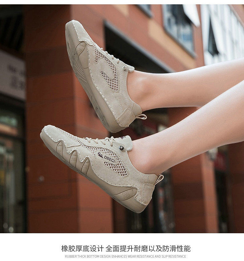 Giày thể thao unisex cỡ lớn thoáng khí lưới mùa hè, đế bằng — 661 Màu đen, 661 màu cát, 661 màu hồng, 661 màu nâu chi tiết 23