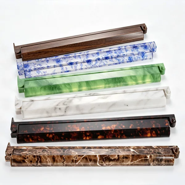 Yusheng Mahjong Ruler American Style 2-in-1 Ruler Mahjong Stand 17.5inch with Push Rod Tortoise Shell Color