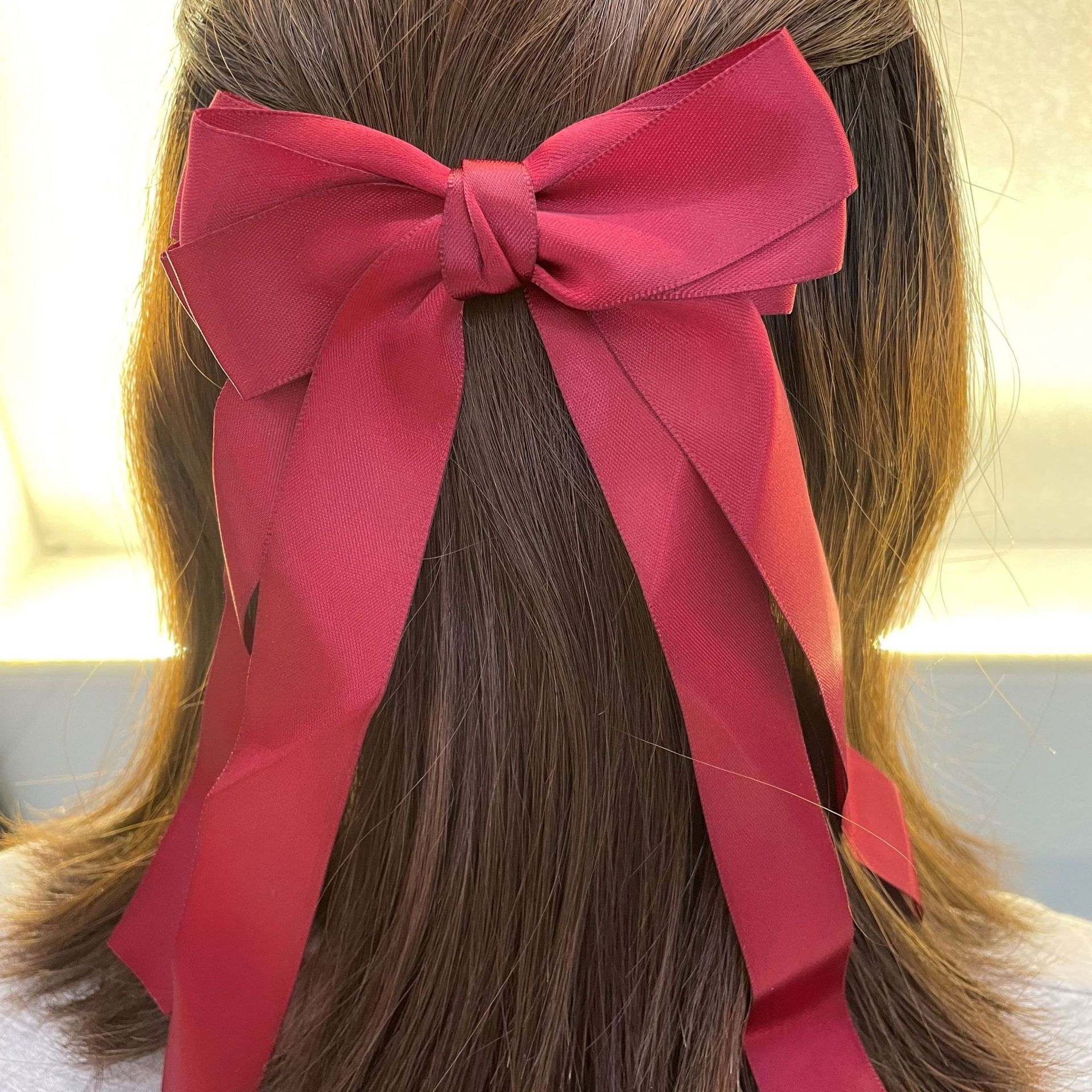 Women's Elegant Simple Style Bow Knot Silk Hair Clip display picture 1