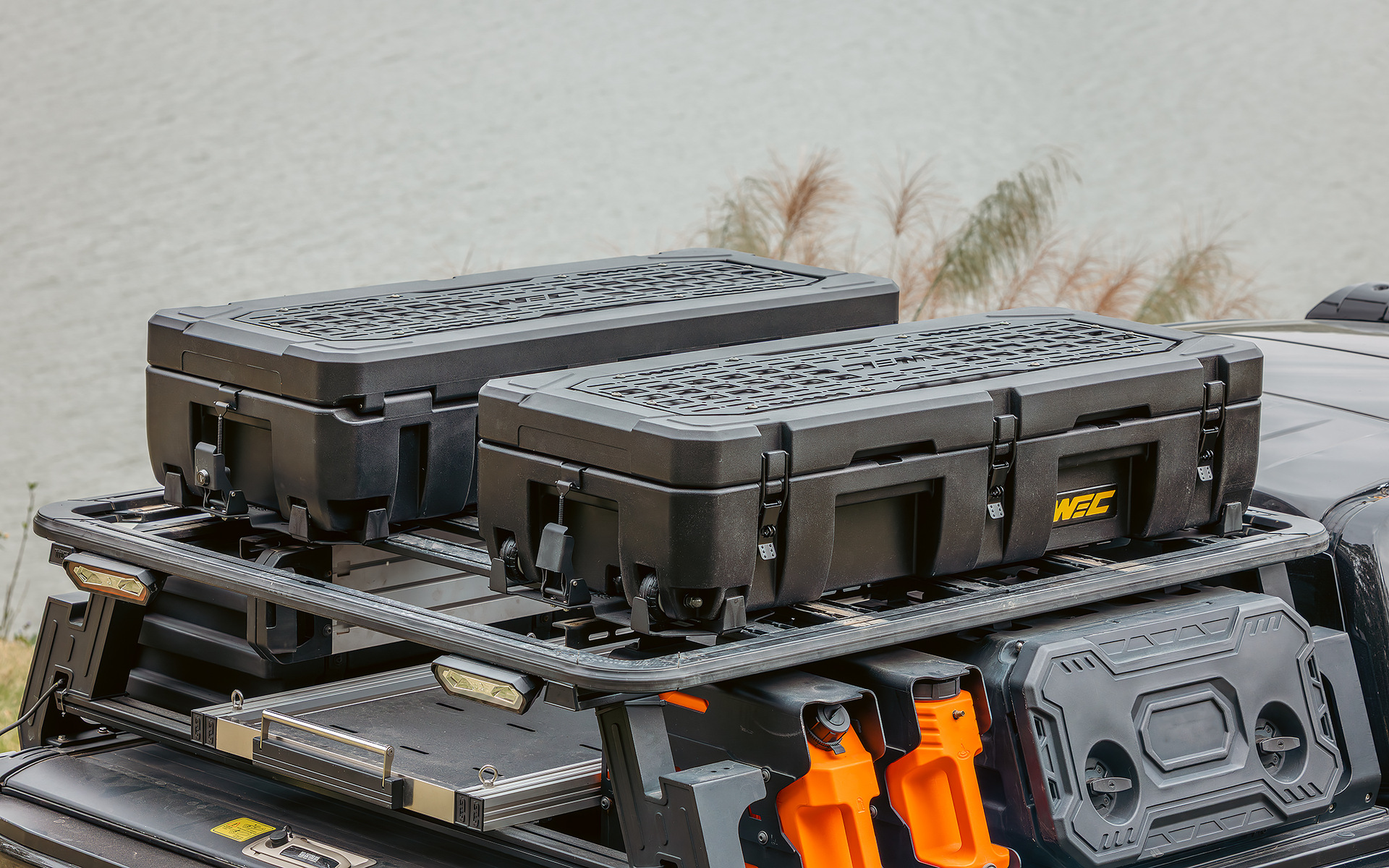 WEC equipment box, roof luggage box, outdoor tactical box, off-road modification, camping universal storage box, organizer box