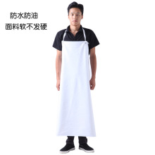 厨房简约pvc无袖耐磨牛筋软胶围兜皮防水围裙女工业劳保防油围腰