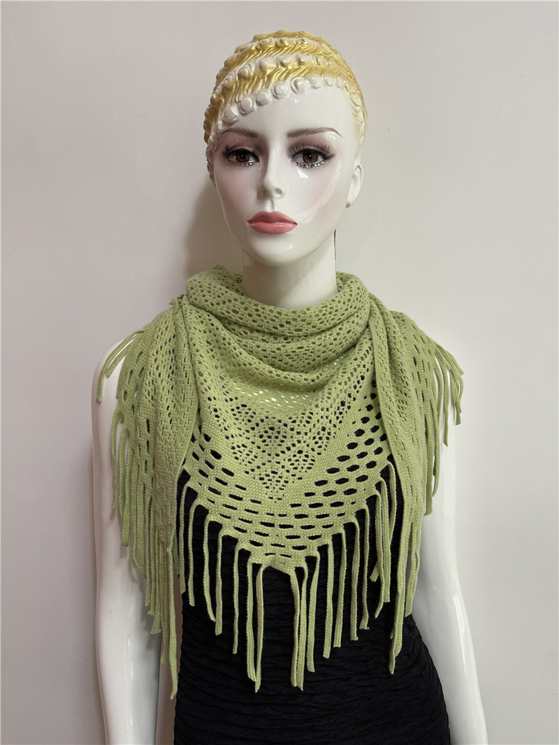 Frau Mode Einfarbig Kaschmirimitat Quaste Schals display picture 50