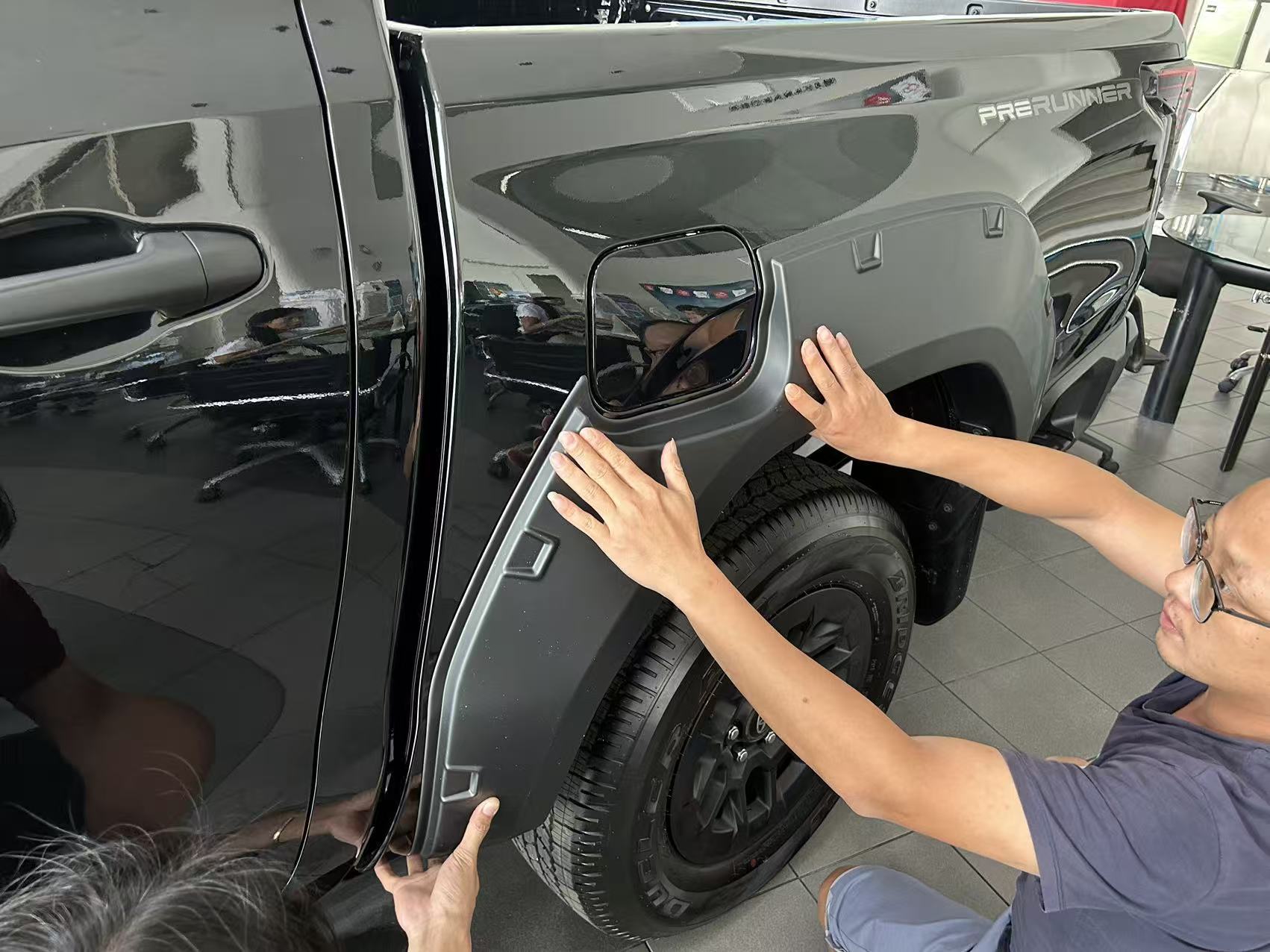 Hilux Travo Wheel Arches New Model Hilux Travo Wheel Arches Enlarged and Widened Decorative Studs Travo Wheel Arches
