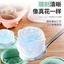 现货批发硅胶10连玫瑰冰格模具布果冻巧克力蛋糕模烘培工具易脱