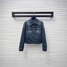 南油D家24秋季女装字母logo老花短款牛仔夹克外套复古文艺复古风