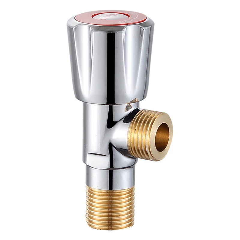 Угловой клапан Чистая медь 4 точки утолщенный удлиняющий газовый водонагреватель Туалет горячий и холодный большой поток водяной клапан оптом
