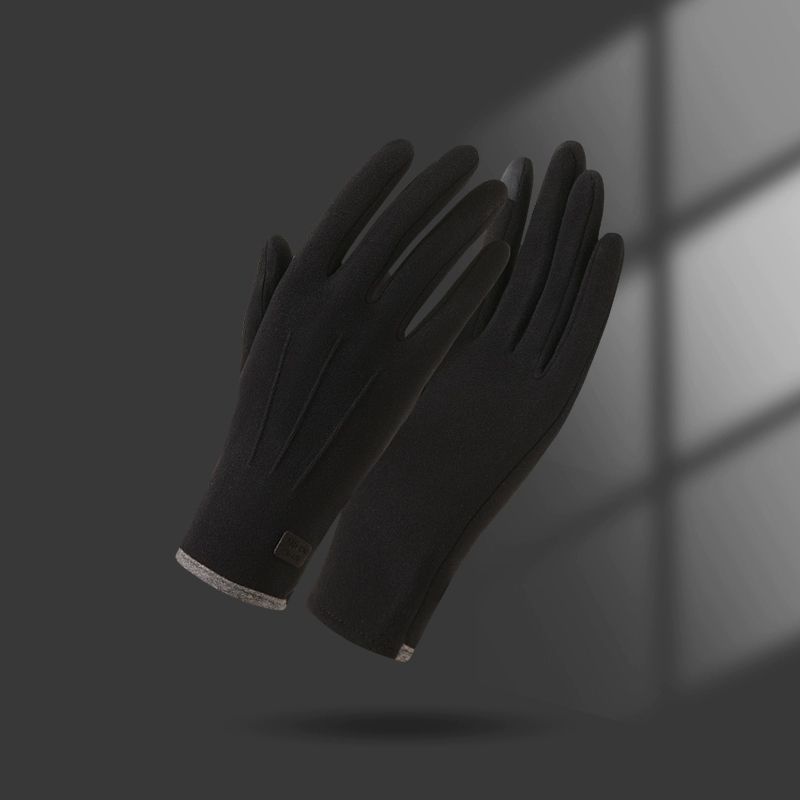 Guantes de cuero para hombres de invierno a prueba de viento, impermeable, guantes de motocicleta caliente, pantalla táctil de invierno