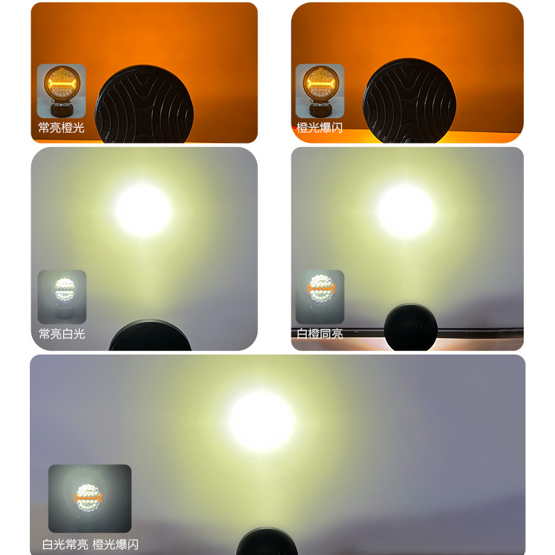 Fábrica directa de gran campo de visión LED redondo luz de trabajo superbrillante camión faro faro de carretilla elevadora