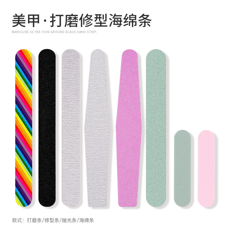 Double-sided sponge polishing cloth for manicure for nails