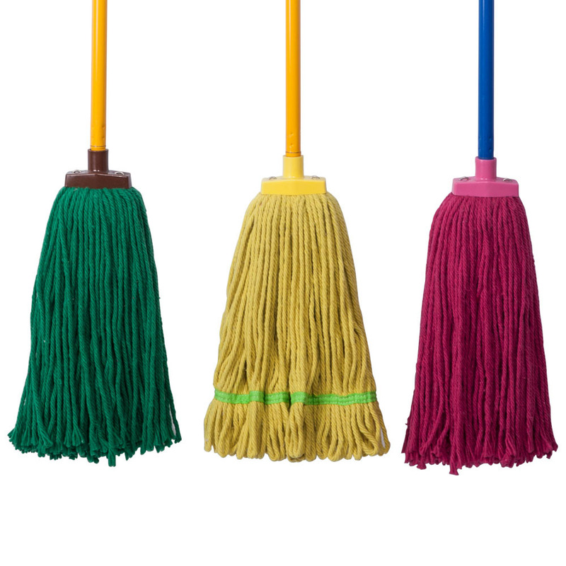 High-Quality Cotton Gauze Colorful Mop Head Industrial Household Available Ring Tail and Broken Tail Styles Optional 300g