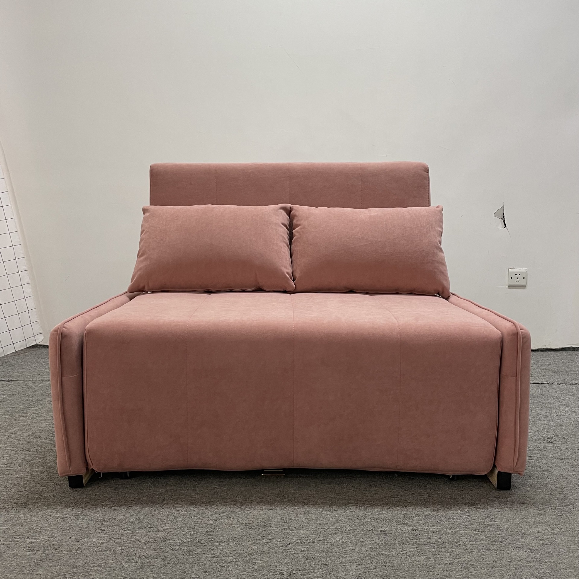 Sofá cama multifuncional de pequeña casa sin lavado tecnología de tela de ternura sin reposabrazos sala de estar soy un sofá de doble propósito push-and - pull
