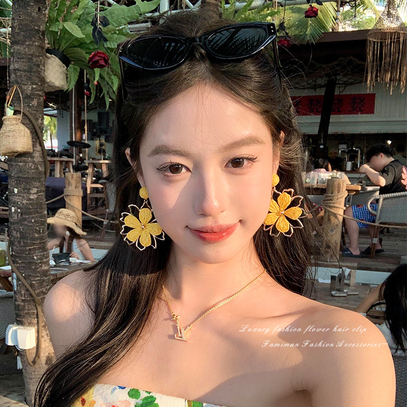 Yellow earrings
