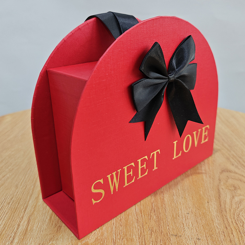 8-Piece Eternal Rose Flower Gift Box, Curved Portable Jewelry Box, Necklace, Ring, Earring Box, Gift Box, Manufacturer Wholesale