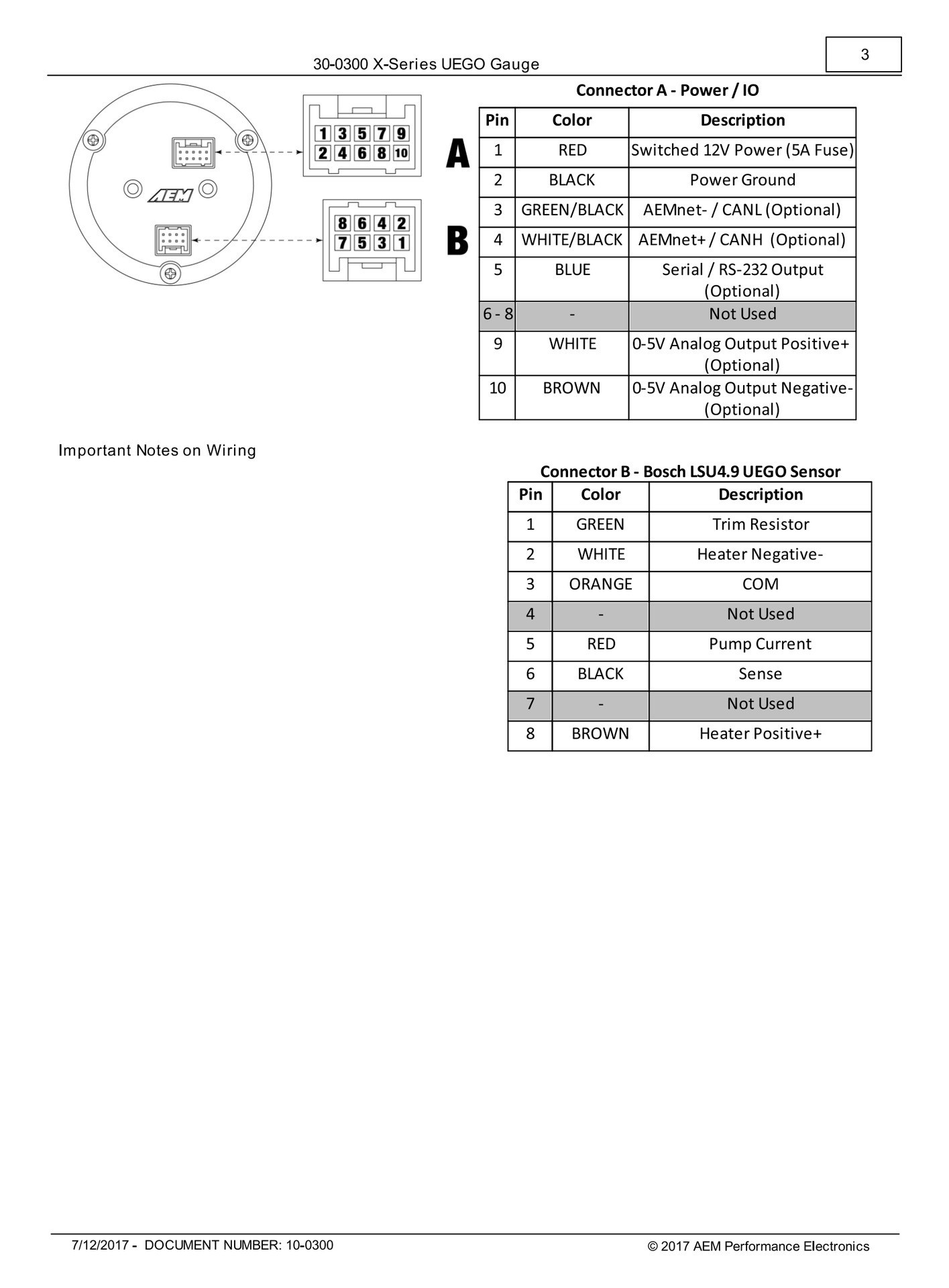 Hot-Selling 52mm Car Modification Instrument Second Generation Aem Air-Fuel Ratio Meter with Oxygen Sensor Set Lsu4.9