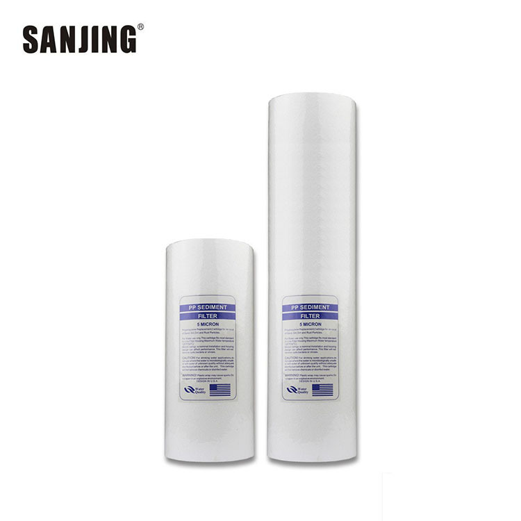 Venta al por mayor Filtro de grasa grande de 10 pulgadas 20 pulgadas 110MM diámetro exterior negrita PP elemento de filtro de algodón