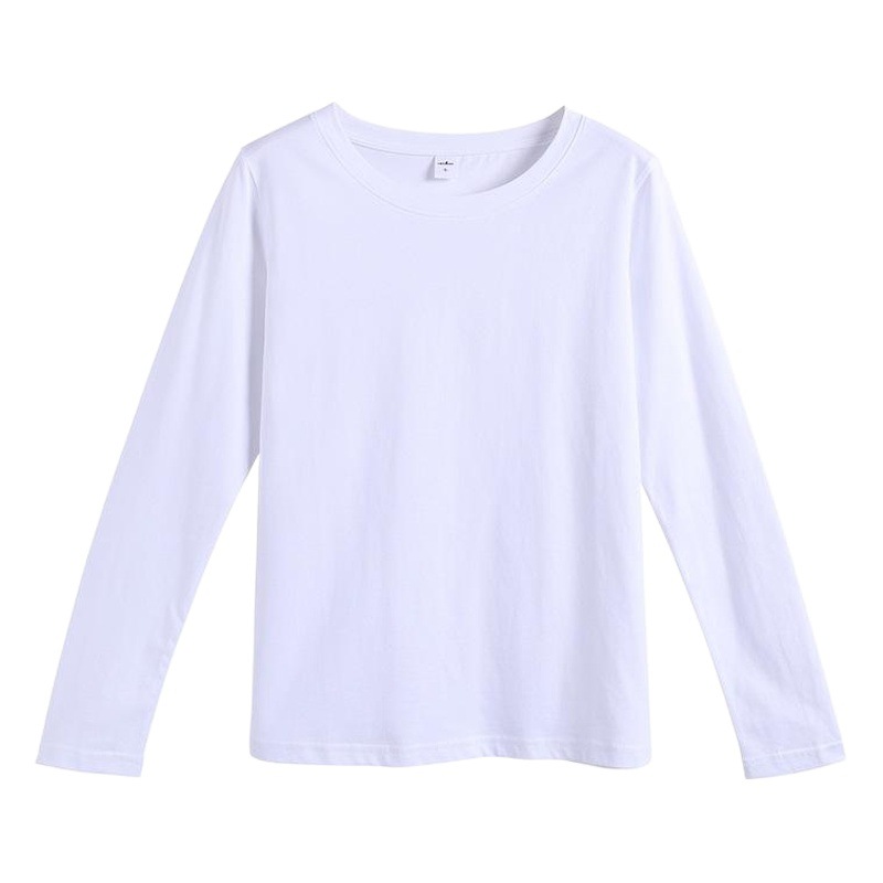 249 ラウンドネック長袖 Tシャツ レディース ボトムス シャツ シンプル 無地 コットン Vネック 秋冬 大きいサイズ インナー Tシャツ カジュアルで多用途