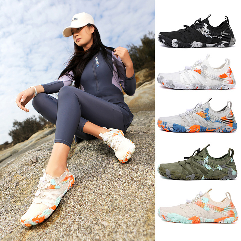 Dropshipping Adult Beach Snorkeling Shoes, Diving Shoes, Female Couple Wading Swimming Shoes, Red River Foot Soft-Soled Skin-Fitting Shoes for Men