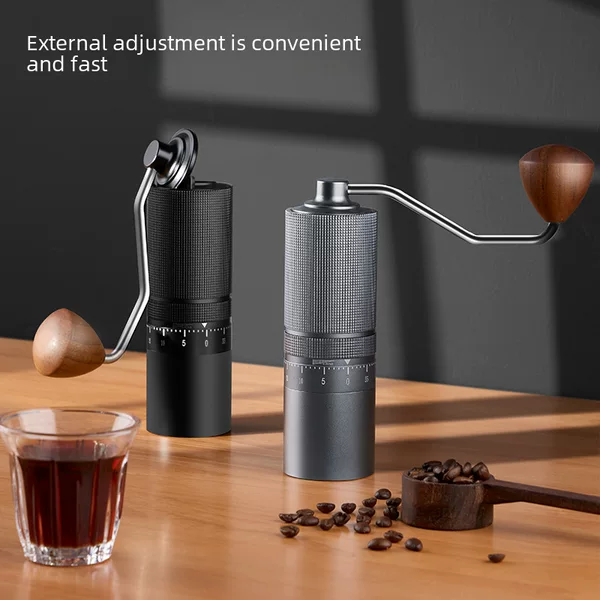 External adjustment hand grinder steel core seven star household coffee grinder outdoor portable coffee grinder cross-border