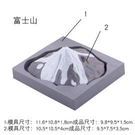 珠穆朗玛峰富士山阿尔卑斯山硅胶模具 阶梯花盆仿真水泥石膏模具